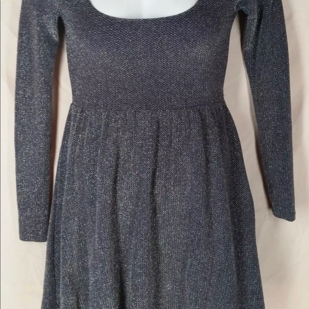Free People Shimmer Navy Blue Mini